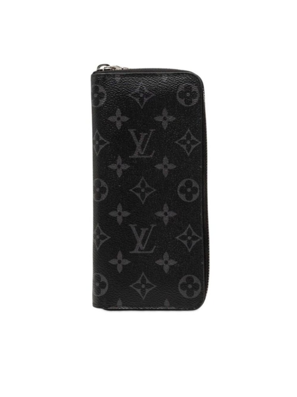 Louis Vuitton Damier Graphite Zippy Wallet Vertical Zip Around Black Leather